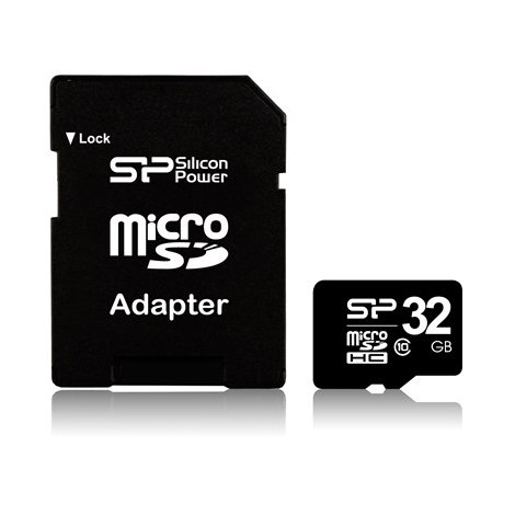 Silicon Power | 32 GB | MicroSDHC | Flash memory class 10 | SD adapter - 3